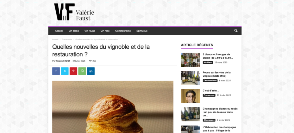 Article Valérie Faust