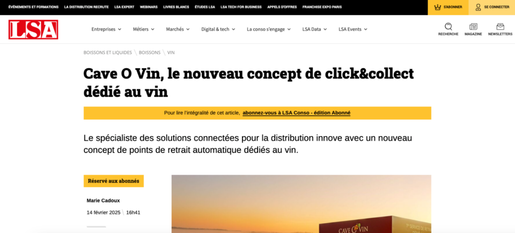 article LSA cave o vin
